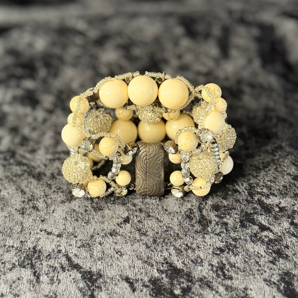 Sparkling Statement Bracelet With Easy Close Magn… - image 1